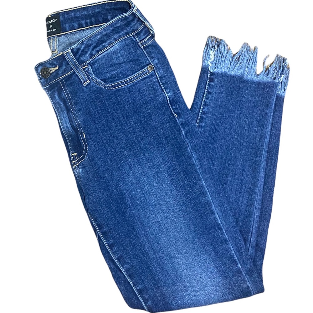 Nordstrom ankle length fringe hem jeans